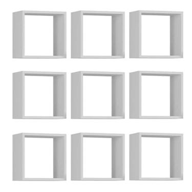 Imagem de Kit 9 Nichos Organizador 30x30cm Branco G01 - Gran Belo