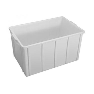 Imagem de Caixa Plastica Fechada Empilhável S/Tampa 61L - BIRIPLAST,  Branco