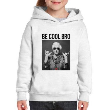 Imagem de Moletom Infantil Be cool bro - Foca na Moda, Branco, 6