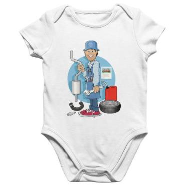 Imagem de Body Bebê Algodão Mecânico - Foca na Moda, Branco, G