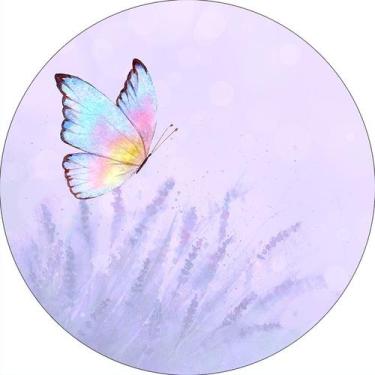 Imagem de Painel De Festa Redondo 1,50x1,50 - Borboleta em Lavanda 029 - Via Cor