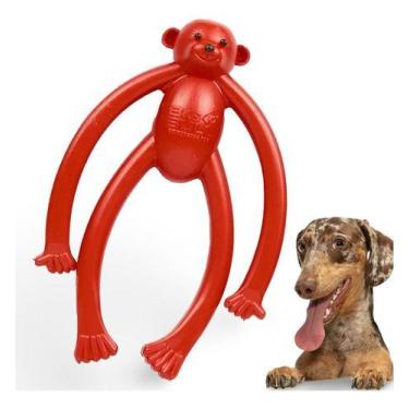 Imagem de Mordedor Para Cachorro Pequeno Macaco Maciço Pet Brinquedo para cães -