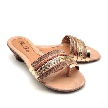 Imagem de Sandália Feminina Rasteirinha Salto 2 Cm de Slide 135 - Ana Reis, Cobr