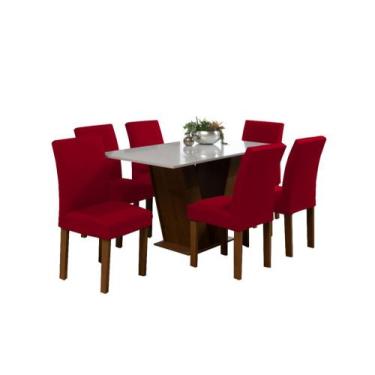 Imagem de Kit 4 Capa De Cadeira Com Elástico Sala Cozinha Luxo - Dennis Confecçõ