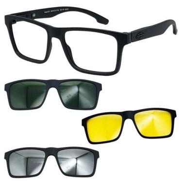 Imagem de Oculos Mormaii Swap NG2 6153 Preto Fosco Com 3 Clipons, G15, Prata, No