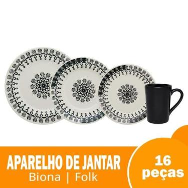 Imagem de Aparelho de Jantar/Chá Biona Folk - 16 Peças