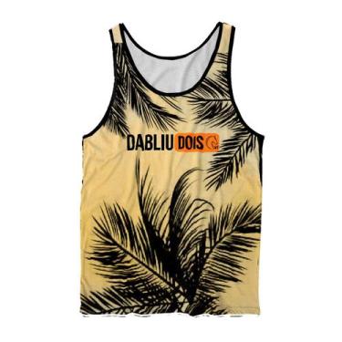 Imagem de Camiseta Regata Masculina Estampa de Coqueiros Camisa Treino - Bueno S