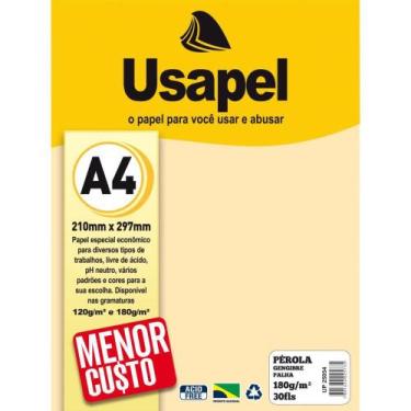 Imagem de Papel A4 Perolado Usapel Gengibre 180G - Pacote com 30 Folhas - Filipe