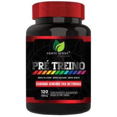 Imagem de Pré Treino Natural Beterraba Gengibre Uva e Guaraná 120 Cáps - Fonte V