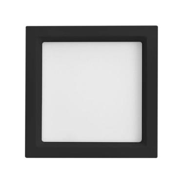 Imagem de Luminária Painel Plafon Led Embutir Recuada 22x22 20w 3000k Jet Black 