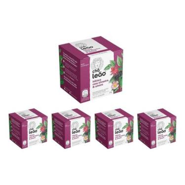 Imagem de Chá Leão Hibisco, Rosa Silvestre & Amora 16g 10un Kit 5 - leão aliment
