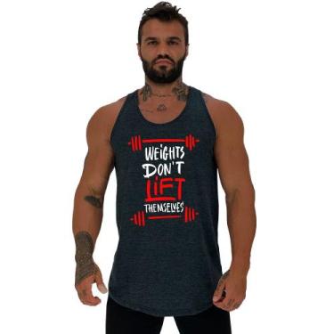 Imagem de Regata Longline Estampada Masculina MXD Conceito Weights Don't Lift, G