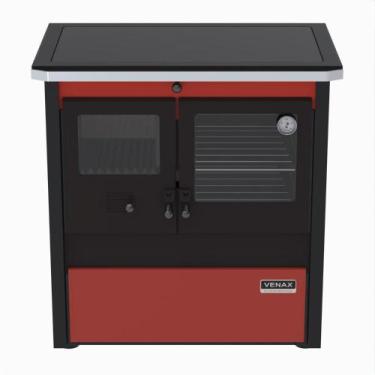 Imagem de Fogao a Lenha Venax n 1 Le Corbusier Dupla Combustao Vermelho