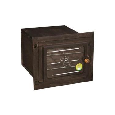 Imagem de Forno em Ferro Fogão a Lenha Médio Porta Vidro 50x42x35cm - UNICLÁUDIO