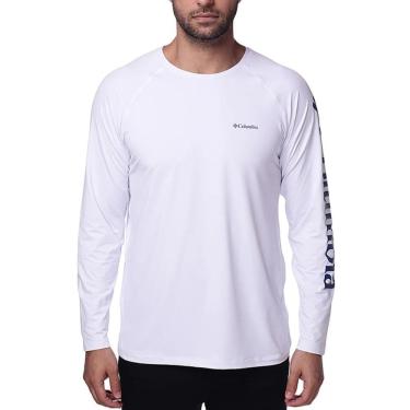 Imagem de Camiseta P Manga Longa Leve Columbia Branca Masculina Aurora
