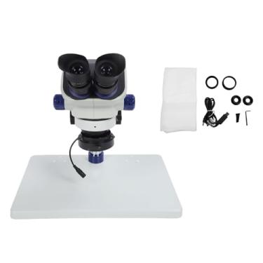Imagem de Microscópio Binocular Ampliação 3,5-100X Rotação 360 ° Inclinação 45 ° WF10X Ocular de 23 Mm de Alta Definição para Adultos Estudantes Laboratório de Inspeção Com Luz LED