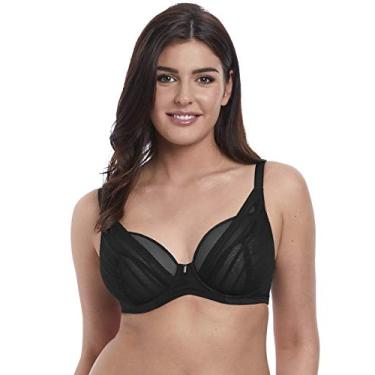 Imagem de Freya Sutiã Cameo Feminino Alto Apex Plunge com aro, Preto, 36D