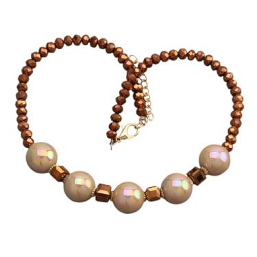 Imagem de Bjesinmo Colar boho turquesa para mulheres, colorido, com contas, hippie, gargantilha, colares boêmios, para mulheres, joias de pérolas, Couro sintético, Sem Pedra Preciosa