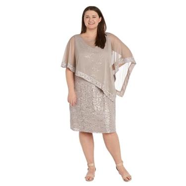 Imagem de R&M Richards Vestido de noite feminino, Champanhe, 15 Plus Size