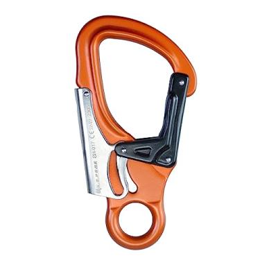 Imagem de S.E.PEAK Gancho de Pressão de Alumínio 25Kn, Clipe de Gancho Forjado com Trava Dupla Leve com Certificação Ce, Equipamento de Resgate de Rapel de Alta Resistência para Escalada, Cordão de Segurança, A