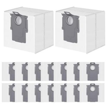 Imagem de Spofan Pacote com 16 sacos de pó para Roborock S8 Pro Ultra, S8+, S7 Max/MaxV Ultra, Q5+, Q5 Max+/Pro+, Q5 DuoRoller+, Q7+, Q7 Max+, Q8 Max+ Robot Vacuum, bolsa de substituição descartável de grande
