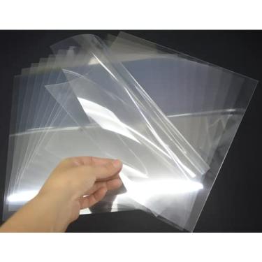 Imagem de ZHluja Pacote com 10 folhas de estêncil em branco de 0,25 mm, 305 × 305 mm para corte a laser, PET transparente, material de molde de ferramentas e máquinas de estêncil de acetato Mylar