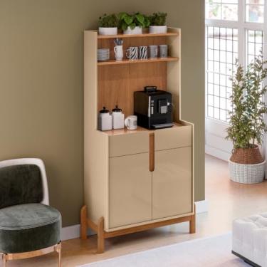 Imagem de Cantinho do Café Retrô 2 Portas Chester Off White Cedro