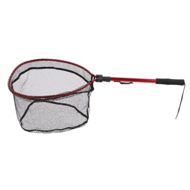 Imagem de Rede de Pesca Portátil, Rede de Pouso de Peixes de Liga de Alumínio Com Malha Amigável para Peixes Adequada para Barco, Caiaque, Canoa, Córregos (Vermelho)