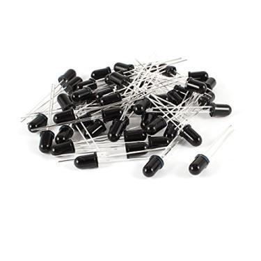 Imagem de uxcell 50 Pcs 5mm Round Head Infrared Receiver Photodiodes IR Diode 6 Meters Emission Distance