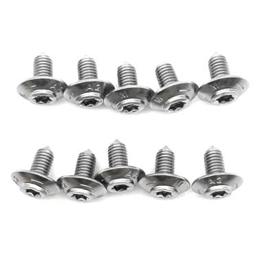 Imagem de Para BMW M5 * 14,5 14 16 17,5 12 10 20 25 Parafusos de aço inoxidável de concha de motocicleta R1200GS LC ADV R1250GS R1200RT S1000XR RR S1000R R1250 F750GS F850GS F90 0R 2014- (M5*10)