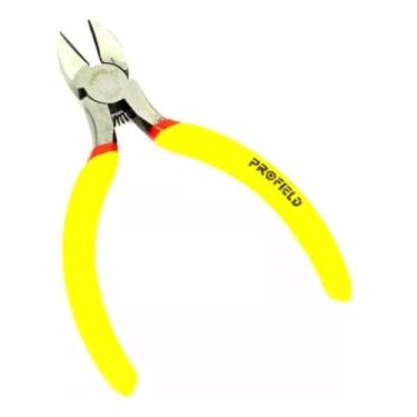 Imagem de Alicate Mini Corte Diagonal 5 Polegadas (125mm), Cabo Emborrachado, Mola de Retorno, para Cortar Fios e Arames