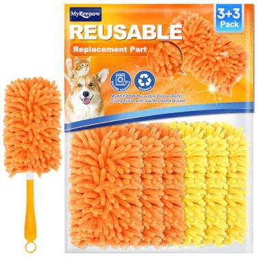 Imagem de MyKEEPOW Refil de espanador reutilizável compatível com Swiffer Hand Duster 360 refis de espanadores resistentes pacote com 3 + 3