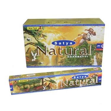 Imagem de Satya Nag Champa Natural Agarbatti Incense Sticks | Fragrância de assinatura | Peso líquido: 15 g x 12 caixas = 180 g |