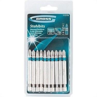 Imagem de Ponteira Para Parafusadeira Gross N2 X70Mm Com 10 Pecas 11378 - MTX