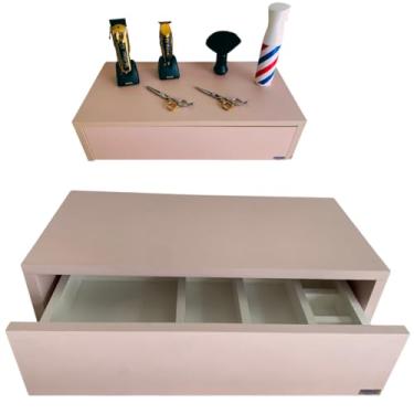 Imagem de Bancada Console para Barbeiro e Salão, Balcão Mini, MDF (Rose)