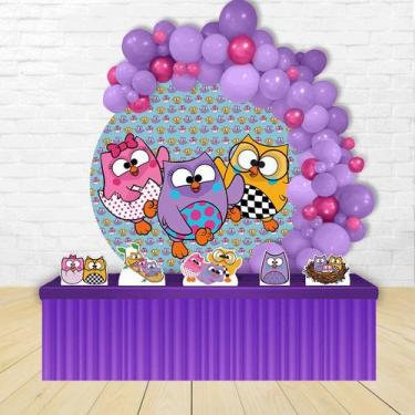 Imagem de kit festa painel redondoDecoração Bubu e as Corujinhas 1,50X150 - IMPA