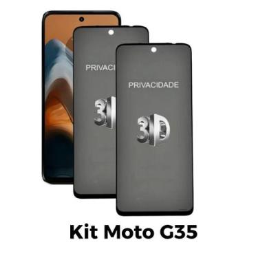 Imagem de Kit 2UN Película 3D Privacidade de Vidro para Motorola Moto G35 - LXL