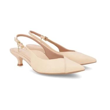 Imagem de SlingBack em Couro Pessego Suave Usaflex (Pessego, BR, Adulto, Numérico, 35)