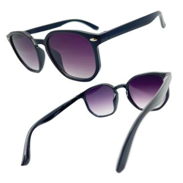 Imagem de Óculos de Sol Joachim Heat Hexagonal Unissex com Proteção UV400 (Preto Brilhante Degradê - Cor 2)