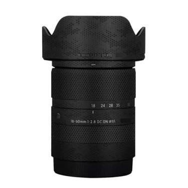 Imagem de Adesivo de lente de câmera para Sigma 18-50 mm F2.8 DC DN adequado para Sony E/Fuji X Mount Camera Coat Wraps Film Protector Vinyl Decal Skin 1:2.8 18-50 2.8 (Mamba Black)
