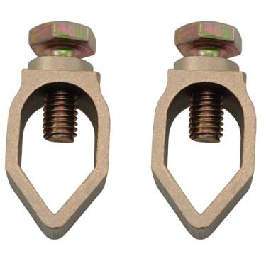 Imagem de LQ Industrial 2 peças de grampos de conexão de latão braçadeira de aterramento de 5/20.3 cm largura interna conector de fio acessórios de aterramento clipe de proteção contra raios adequado para