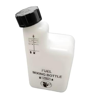Imagem de Garrafa de mistura de combustível de óleo 1L, 4 proporções 32: 1/50: 1/40: 1/25: 1 motores de 2 tempos, cortador de escova reutilizável para motocicleta, cortador de grama, motosserra branca
