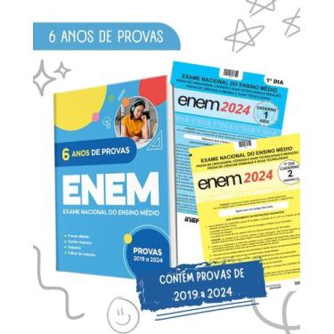 Imagem de ENEM 2025 - 6 ANOS de Provas Completas: Questões, Gabaritos e Folhas d
