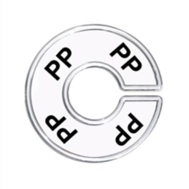 Imagem de Separador para Araras Transparente Com Impressão  do PP ao G2 Tamanho 
