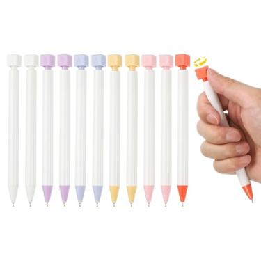 Imagem de PATIKIL 12 canetas esferográficas engraçadas, caneta de escrita interessante de 0,5 mm, canetas pretas de tinta gel, respostas fofas, perguntas, escolha a descompressão de rotação ABCD para amigos de