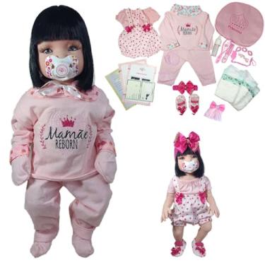 Imagem de Bebê Reborn Menina 100% Silicone Enxoval Completo + Bolsa