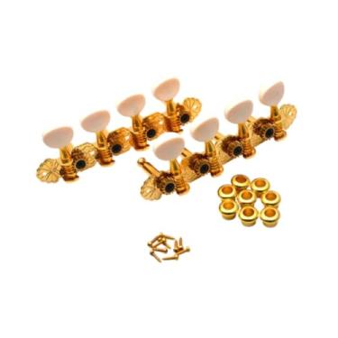 Imagem de Luwecf Tunhador de bandolim de ajuste de guitarra 4 esquerda e 4 acessórios de instrumentos de fácil uso à direita para banjo 8 strings bandolim, Ouro