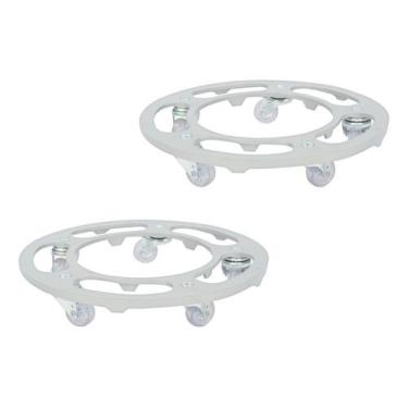 Imagem de Kit Com 2 Suportes Para Vaso 35cm Com Rodízios Em Gel - Tecnofusi, Pra