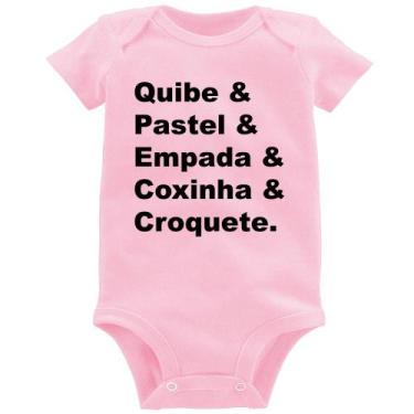 Imagem de Body Bebê Quibe & Pastel & Coxinha & Empada & Croquete - Foca na Moda,