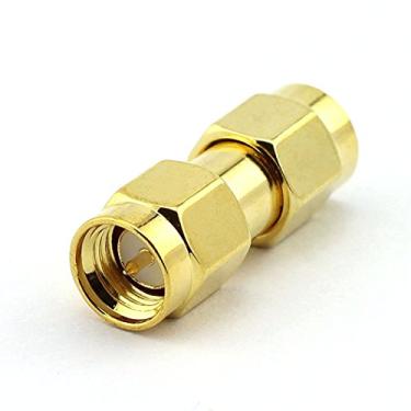 Imagem de Conector SMA macho SMA coaxial DGZZI 2 pacotes RF adaptador SMA conector SMA macho para RP SMA macho